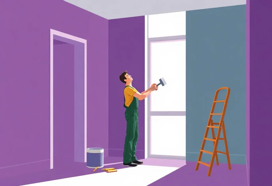 Intérieur rénové après travaux de peinture à Mâcon